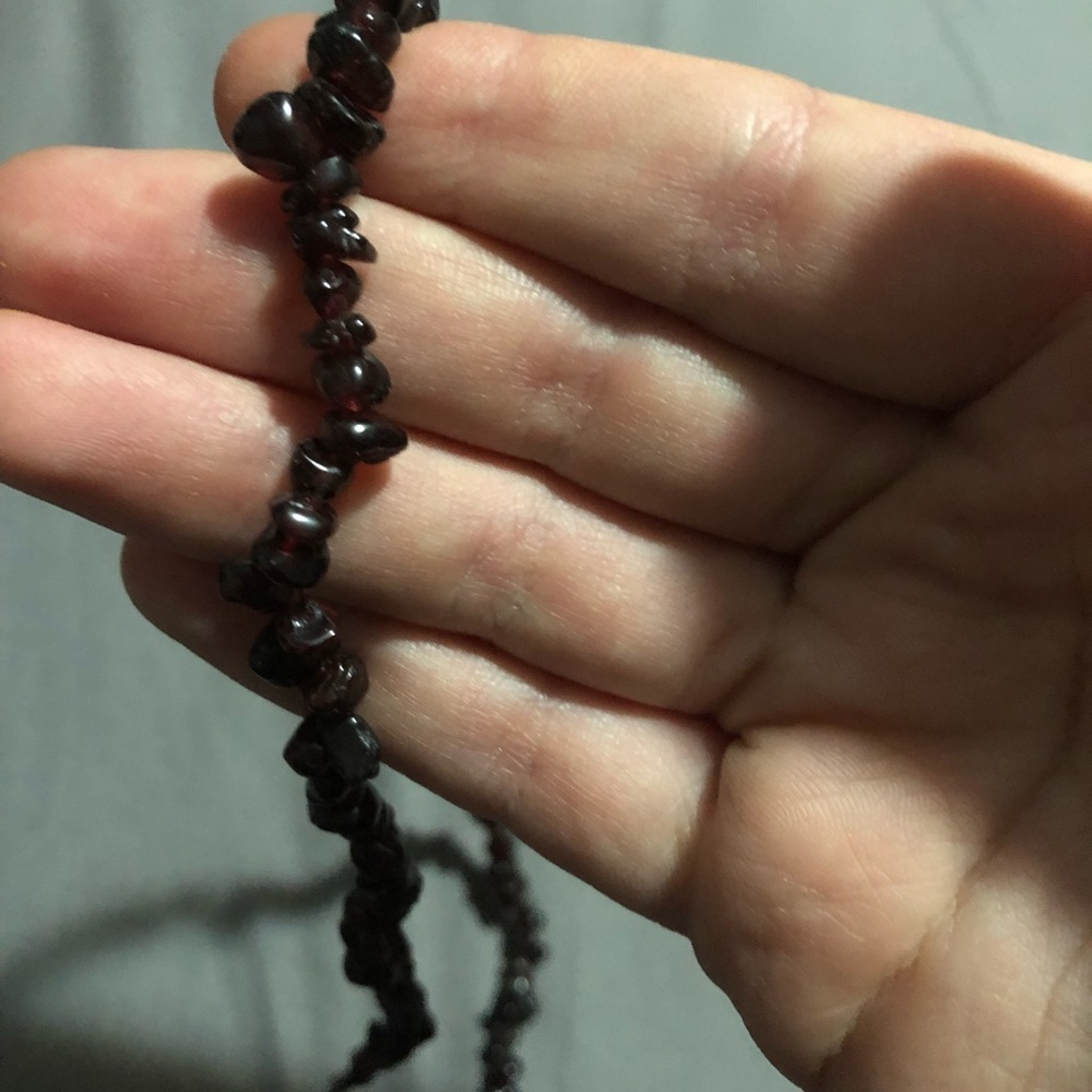 Red Stone Necklace and bracelet